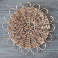 Napperons en raphia naturel pour table à manger et événements de mariage Décoration de table ronde bohème faite à la main Fournisseur du Vietnam