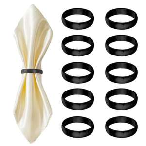 Simple Bracelet Noir En Gros Ronds De Serviette Pour Hotelware Vaisselle Décoratif Serviette Porte-Serviette Anneaux De Tissu Avec logo - Product Image 1