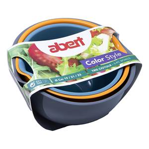 Juego de Tazones para Ensalada de Plástico Abert, 3 Piezas, D.19 21 23cm, Colores Surtidos V601295021, Opciones de Color Elegantes - Product Image 2