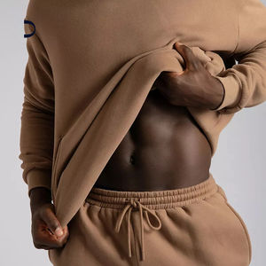 2025 Conjunto de chándal con capucha de color de piel para hombre Ropa deportiva informal Jogger Sudadera Pantalones Traje OEM ODM - Product Image 5