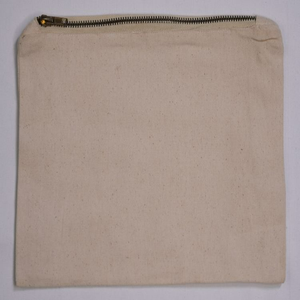 Bolsa de algodón orgánico 100% ecológica personalizada, bolsa de lona reutilizable con cremallera, logotipo personalizado impreso, bolsa de regalo plegable de fácil transporte - Product Image 1