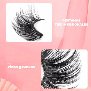 5-Pair Kit of 3D Long-Lasting Thick Mink Crisscross False <b>Eyelashes</b>, 1.5 cm - Assorted Colors - Product Image 3