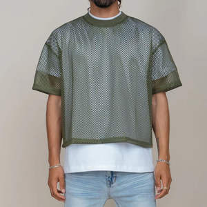 <b>Men's</b> Microfiber <b>Crop</b> <b>Top</b> Casual Athletic Gym Workout Short Sleeve Tee Slim Fit Design for Summer Solid Pattern - Product Image 6