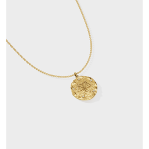 Libra Zodiac <b>Necklace</b> Stainless Steel Geometric Pendant with Zircon Pearl Diamond Accents - Product Image 5