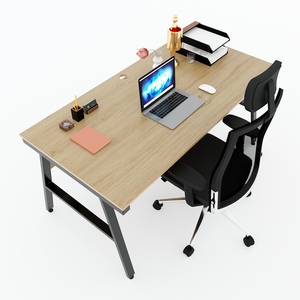 โต๊ะไม้อัดสไตล์มินิมอลเคลือบเมลามีนพร้อมขาเหล็ก-160x80 ซม. เฟอร์นิเจอร์สำนักงาน - Product Image 4