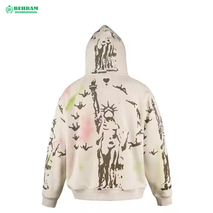 Sweat-shirt à capuche pour homme en molleton de coton 420G / French Terry, personnalisé, de haute qualité, épais, écologique et respirant, vente en gros - Product Image 5
