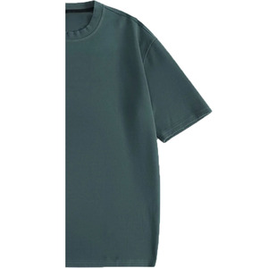 เสื้อยืดแขนสั้นลำลองผู้ชายไซส์ใหญ่ สีน้ำเงิน ปักโลโก้คุณภาพสูง ปรับแต่งได้ น้ำหนัก 220 กรัม ผ้าออร์แกนิค 100% - Product Image 5