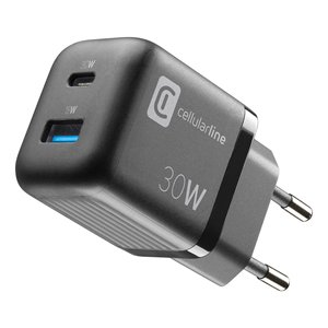 Chargeur multifonction MULTIPOWER MICRO 30W GaN Power Delivery USB Type-C & Type-A 30W Noir ACHUSBGAN2PD30WK - Product Image 1