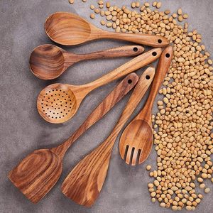 Cuchara de bambú de madera Natural de alta calidad, cocina, especias, té, miel, café, herramientas, cuchara de sopa, juego de cuchara de bambú de ARTISAN AURA - Product Image 3