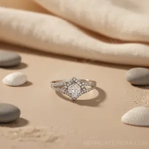 Bague en argent 925 avec diamant taille princesse pour femme, bijou élégant, idée cadeau - Product Image 2