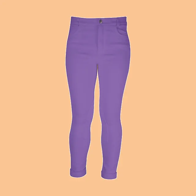 Children Clothing Breeches Jodhpurs Purple With Front Back Pockets Multicolour Customizable Manufacturer OEM