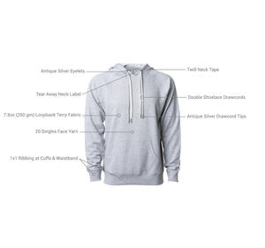 Sudaderas con Capucha Personalizadas de Alta Calidad para Hombre, 100% Algodón, Sudadera Negra, Talla Grande para Hombre - Product Image 6