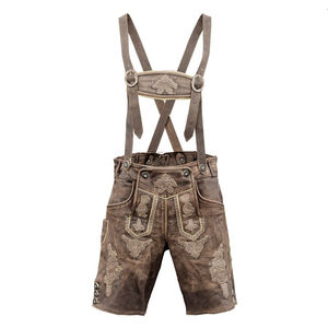 2025 Diseño personalizado Bavarian Lederhosen Color sólido Pantalones cortos para hombres Pantalones cortos para mujeres Mejor servicio OEM al por mayor Proveedor internacional - Product Image 1