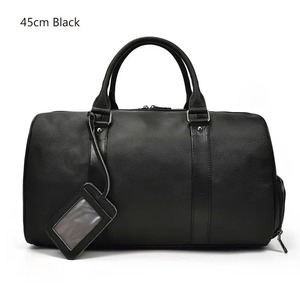 Bolso de lona de cuero genuino para hombres, bolso de viaje Vintage Weekender, equipaje de mano para la noche, bolso de gimnasio de cuero hecho a mano para hombres - Product Image 2