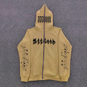 เสื้อมีฮู้ดแบบสวมหัวมีฮู้ดโอเวอร์ไซส์ผ้าฝ้าย100% ผู้ผลิตสำหรับเสื้อผ้าตามศุลกากรมีฮู้ดแบบซิปชุดสตรีทโอเวอร์ไซส์ - Product Image 1