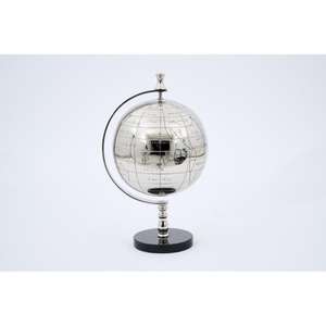Silver <b>Globe</b> Models Gifts Set Rotatable Metal Desktop <b>Globe</b> With Stand Table Decorative Items Office Supplies Gift Accessories - Product Image 2