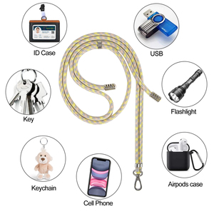 Sangle de téléphone réglable en nylon personnalisée à porter en bandoulière avec patch d'ancrage de remplacement, cordon universel anti-perte pour téléphone - Product Image 3