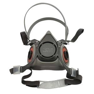 Masque respiratoire demi-visage réutilisable 3M 6300 en TPE, ajustement confortable, protection contre les vapeurs organiques, les gaz acides et les particules - Product Image 3