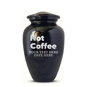 Urne funéraire extra-large pour cendres humaines, pour adultes, hommes et femmes, finition aluminium gravée avec nom, noire, taille personnalisée - Product Image 4