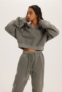 Sudadera con Capucha de Forro Polar para Mujer 2025, Personalizada, Oversize, Estilo Hip Hop, Lavado Ácido, de Alta Calidad, para Fitness y Streetwear de Invierno - Product Image 6