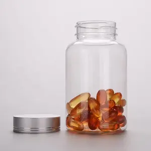 Sıcak satış özelleştirilmiş hap şişe 150cc 200cc PET plastik şişe hap kapsül ilaç konteyner Vitamin ilaç şişesi