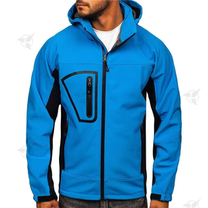 Veste coupe-vent d'hiver élégante pour hommes, manches longues, tissu léger et respirant, col à capuche, design réversible, prix bon marché - Product Image 1