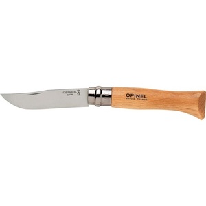 Navaja de bolsillo OPINEL con mango de 110 mm y hoja de 85 mm, longitud abierta de 195 mm, mango de acero inoxidable y madera dura - Product Image 1
