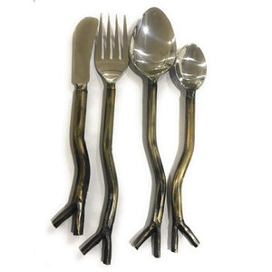 Vintage Design Wholesale High Quality Cutlery Stainless Steel Silverware Metal Flatware Set <b>for</b> Western Market - Product Image 1