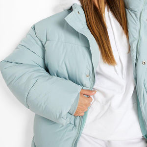 Chaquetas acolchadas de corte regular para mujer de invierno personalizadas, chaquetas acolchadas lisas de moda de estilo informal de manga larga para mujer - Product Image 4