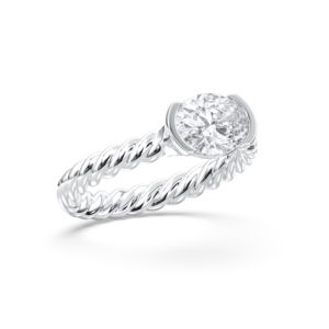 Bague de fiançailles en diamant Moissanite rond 2.00 carats de qualité supérieure Star Dust en or massif 925 argent sterling pour femme - Product Image 3