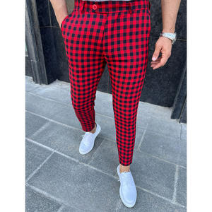 Pantalones a medida para hombre 70% Lana 30% Poliéster Chino Look Slim Fit para comodidad - Product Image 1