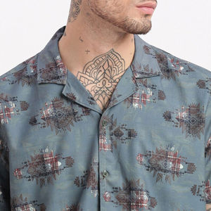 Meilleur ensemble de costume d'été formel pour hommes T-shirt imprimé léger et respirant Shorts col montant motif solide - Product Image 6