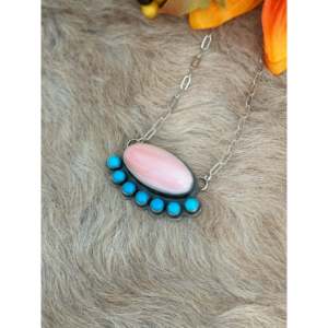 Gilbert Platero Multi Stone Sterling Silver Cluster <b>Necklace</b> <b>Fashion</b> <b>Layered</b> Jewelry - Product Image 3
