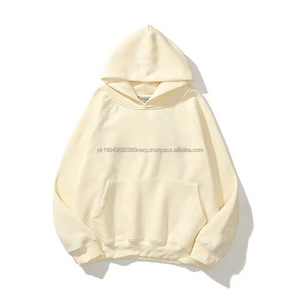 Sweat à capuche épais à double couche avec logo personnalisé, en tissu éponge français 300 g/m², sans cordon, streetwear, lourd, design oversize pour homme - Product Image 4