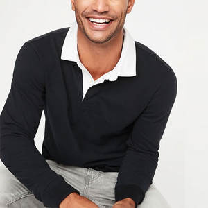 Top classement nouveau style vente chaude hommes polo à manches longues durable confortable séchage rapide polos avec logo personnalisé - Product Image 4