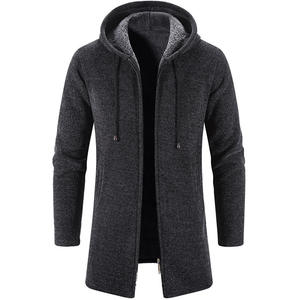 Abrigo de suéter con cremallera completa para Otoño Invierno, prendas de vestir exteriores de moda informal, Chaqueta de punto, chaquetas cortavientos para hombre - Product Image 6