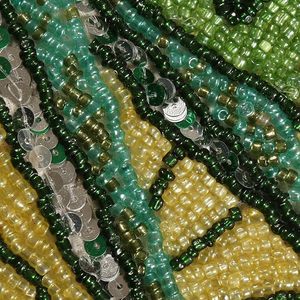 Christmas <b>Dining</b> <b>Table</b> Beaded <b>Runner</b> Placemat Handmade Cloth Decorative Wedding Mat With Leaves Design for Home Use - Product Image 1