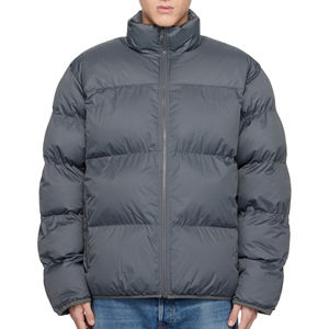 Custom Men's Luxury Down <b>Jacket</b> Winter Padded Goose Feather Warm Plus Size Zipper Closure Canvas Fabric Custom Logo Print - Product Image 1