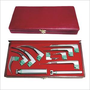 Juego de laringoscopio de fibra óptica LED convencional, kit de instrumentos quirúrgicos reutilizables con cuchillas, características nuevas y mejoradas - Product Image 1