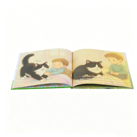 Livre d'images pour enfants en carton sur mesure avec des illustrations en aquarelle émouvantes sur papier d'art, gaufrage sur papier offset