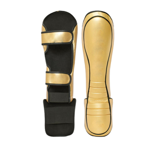 Espinilleras de cuero genuino hechas a medida, espinilleras universales de boxeo con logotipo personalizado para Kickboxing, venta al por mayor - Product Image 6