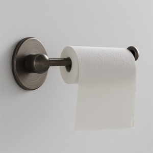 Premium Gold Tone Wall Mounted Toilet Paper <b>Holder</b> With Ornate Base Artisan Handmade Designed For Decorative Interiors - Product Image 2