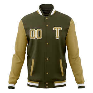 Chaqueta de invierno personalizada Varsity Lettermen, chaqueta universitaria de béisbol con mangas de cuero de alta calidad para hombres - Product Image 5