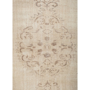 Tapis Vintage Vert en Laine Noué à la Main, Motif Médaillon Abstrait pour Salon, Couloir, Formes Rectangulaires et en Puzzle Pae-6480(Fr) - Product Image 3