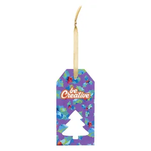 Étiquettes cadeaux personnalisées PrinTag Plus avec rubans de Noël et étoiles pour le merchandising - Product Image 1