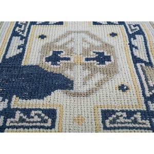 พรมขนสัตว์ถักมือ Erbe สีเทา-ดำ ลายเหรียญ เทคนิคการทอแบบแบน สำหรับบ้าน ห้องนั่งเล่น ทางเดิน - หมายเลขรุ่น Skwl-291 - Product Image 3