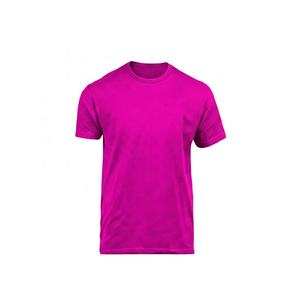 Camiseta de algodón negra para hombre, cuello redondo, manga corta, corte regular, informal, color liso, diseño de punto teñido. - Product Image 5