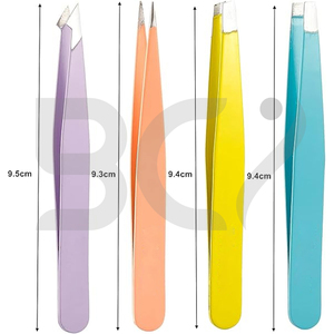 Pinzas Clásicas para Cejas de Acero Inoxidable con Punta Inclinada, Personalizadas, para Eliminar Vello Encarnado, de Alta Calidad y Duraderas para Mujer - Product Image 2