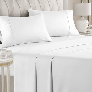 2022 Venta caliente blanco 100% algodón tejido 200TC colección de sábanas para todas las estaciones en Pakistán a precio razonable - Product Image 6
