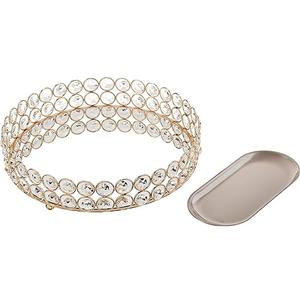 Produit exclusif Plateau de service rond noir métallique élégant avec plateau décoratif de table à manger fini de haute qualité - Product Image 3